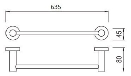 NOBILI ACPL20/635CR Полотенцедержатель (хром)