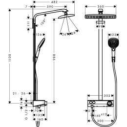Душевая система Hansgrohe Raindance (27287000) хром