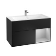 Villeroy Boch Finion F040GJPD Тумба под раковину 996х498 мм (light grey matt/black matt)