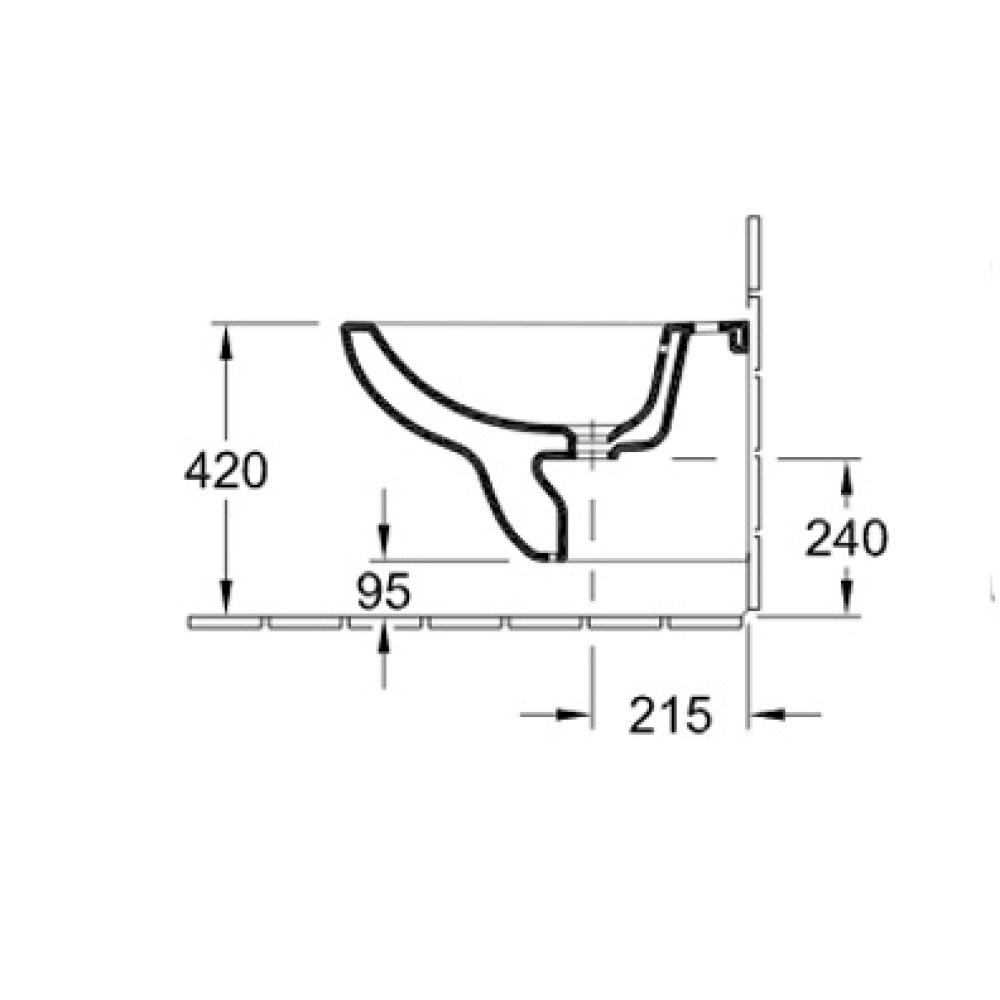 Биде подвесное 54070001 Villeroy&Boch Joyce