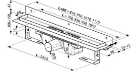 Фото Душевой канал Ravak Runway (X01634) нержавеющая сталь