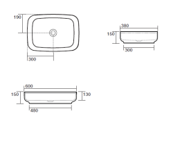 Kerasan Tribeca 514101 Раковина накладная на 60 см