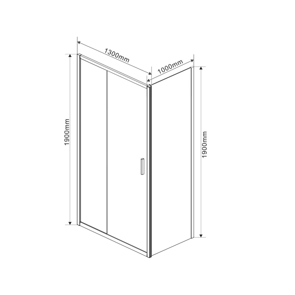Душевой уголок Vincea Garda (VSR-1G1013CLB) черный