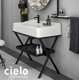 Ceramica CIELO Siwa SWSTE RO - Консоль для раковины, деревянная (Rovere Nero - Темный дуб)