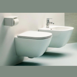 Фото Унитаз подвесной Laufen Lua (8.2008.3.000.000.1) безободковый, белый глянцевый