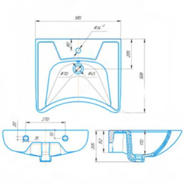 Умывальник 2508 ROSA ' 59' хирургический