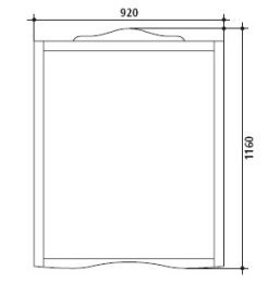 Зеркало в раме Kerasan Retro 734540 (92 х 116 см) орех