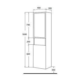 Ideal Standard Motion W5500CT шкаф пенал для ванной, цвет венге