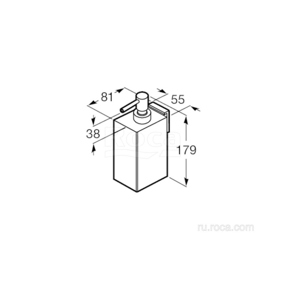 Диспенсер Roca Rubik (816842024) черный, матовый