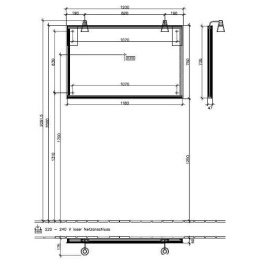Зеркало A30122N9 VILLEROY&BOCH SENTIQUE, 1200x750x50 173 мм