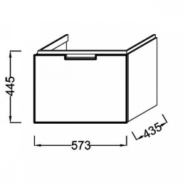 JacobDelafonReve E4802-00+EB1130-G1C Комплект раковина 60x46,5 см + мебель под раковину 60 см (57,3 