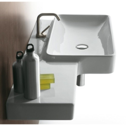 Simas Flow FL03 Раковина 115 см с левой полкой sx, c 1 отверстием