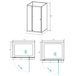 Душевая кабина xx200 RGW (411320790-95)