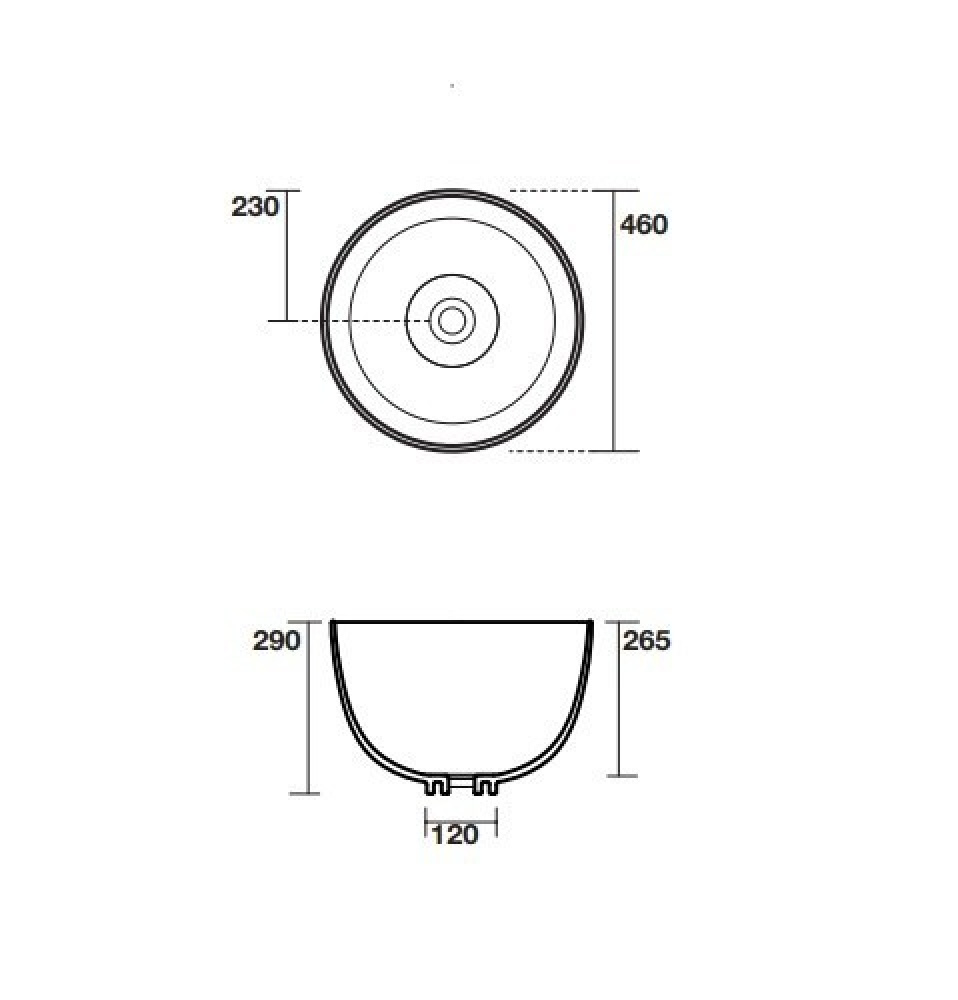 Фото Kerasan Ciotola 430101 Раковина накладная на 46 см