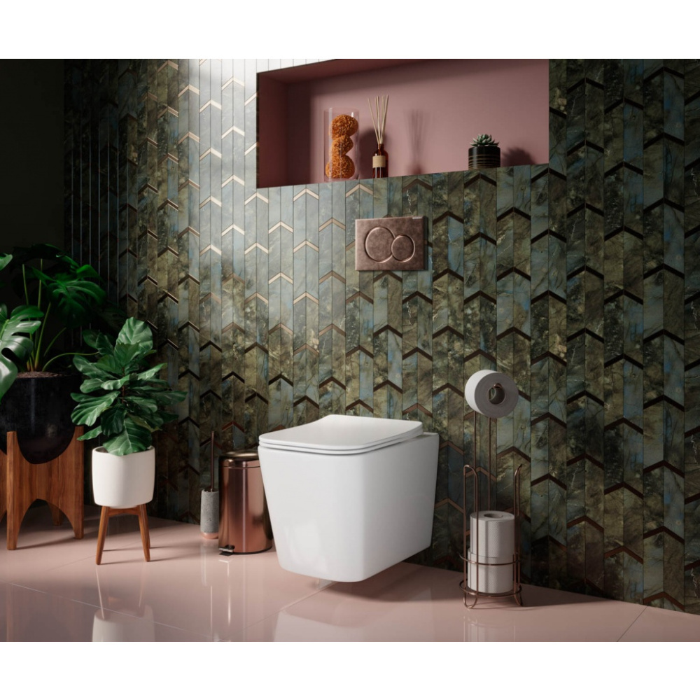 Подвесной унитаз Ceramica Nova CUBIC CN1806 с сиденьем