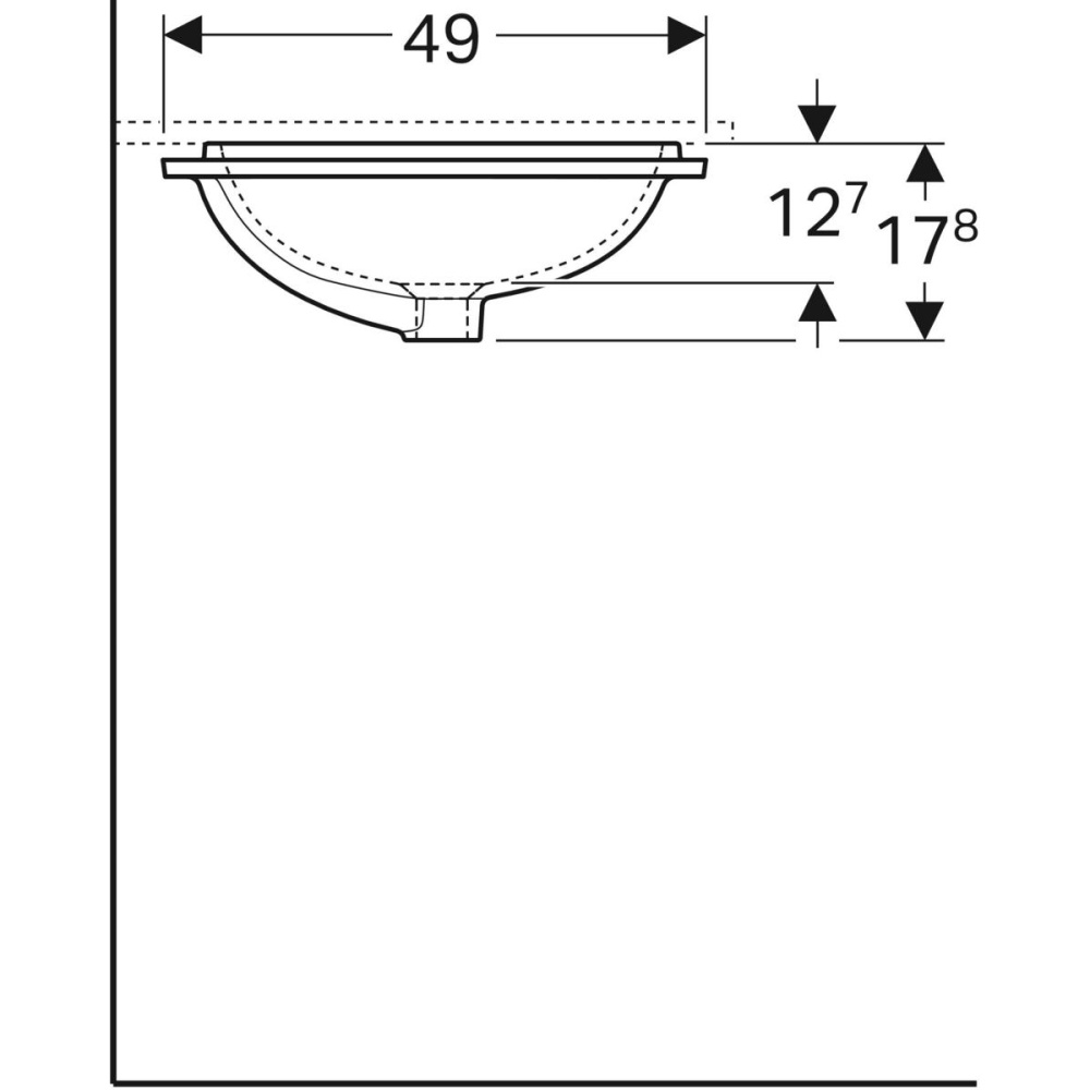 Geberit Variform 500.764.01.2 Раковина, встраиваемая снизу