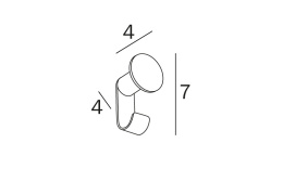 Фото Крючок двойной, хром Inda One AV120BCR