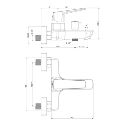 Фото Смеситель для ванны Paini Bari RTCR111 хром