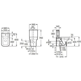 Бачок для унитаза Roca Dama-N (341784000) белый