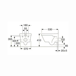 Gustavsberg Hygienic 5G84HR01 Унитаз подвесной, безободковый
