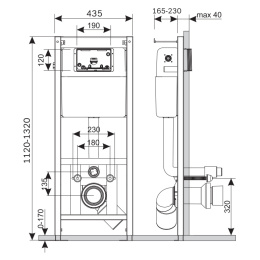 Инсталляция Am.Pm с безободковым унитазом Roca Gap Clean Rim 34647L000, сиденье микролифт клавиша бе