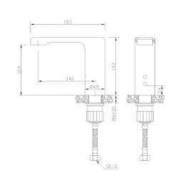Фото Сенсорный кран Nofer 07260.В для раковины, хром