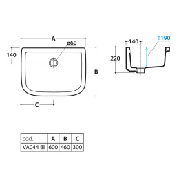 Фото Раковина постирочная Globo Iris (VA044.BI) белый