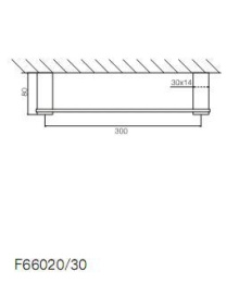 FIMA Carlo Frattini Quadra F6020/30CR Полотенцедержатель на 30 см