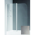 Шторка на ванну Cezares Eco-O-V-12-120/140-P-Cr, 120 x 140 см стекло текстурное Punto, хром