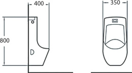 Фото Писсуар настенный SantiLine (SL-6002MB)