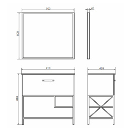 Фото Тумба-умывальник Comforty Бредфорд-90 белый глянец с раковиной Comforty 90E
