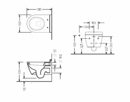 Унитаз Serel Smart SM25SL подвесной с сиденьем Микролифт