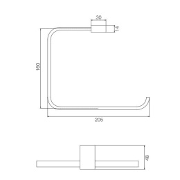 FIMA Carlo Frattini Quadra F6022/1CR Кольцо для полотенца