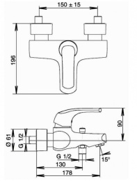 Фото Смеситель для ванны Jacob Delafon Nateo E71251-CP