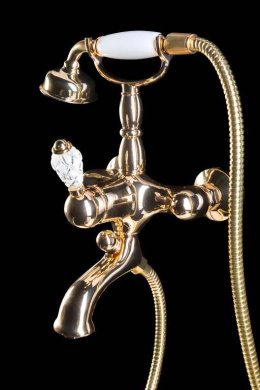 Фото Смеситель для ванны Boheme Crystal (283-CRST) золото