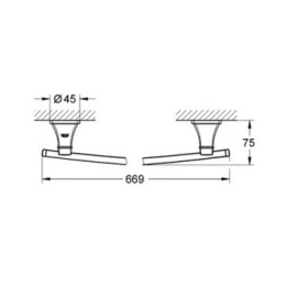Grohe Grandera 40629000 Держатель полотенца, широкий