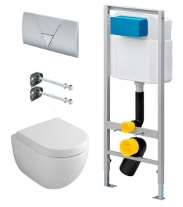 Инсталляция Viega с унитазом Villeroy&Boch Subway 6600 1001, сиденье микролифт