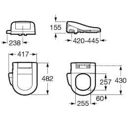 Фото Сиденье для унитаза Roca Multiclin (811503000) белый