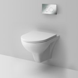 Инсталляция + унитаз + клавиша Am.Pm ProC (IS70151.901700) синий, белый, хром глянцевый