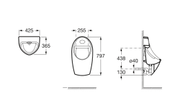Фото Писсуар Roca Euret (35945E000) белый