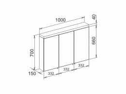 Фото Зеркальный шкаф Keuco Royal Reflex 24204171301, алюминий