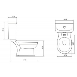 Унитаз BelBagno Boheme BB115CPS