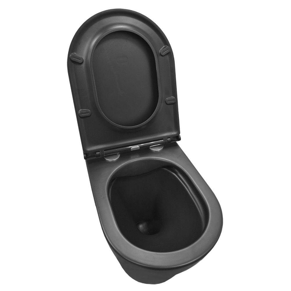 Унитаз подвесной Azario Teramo (AZ -053E-R-MB/ AZ-0053-MB) Черный матовый