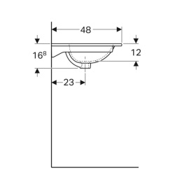Geberit Acanto 500.642.01.2 Раковина, для мебели