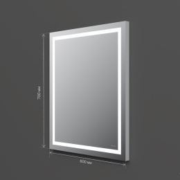 Фото Зеркало с LED-подсветкой Am.Pm Gem (M91AMOX0601WG) Серый металлик
