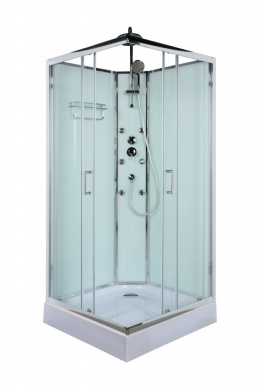 Душевая кабина 90x90x225 BelBagno (UNO-CAB-A-2-90-C-CR) хром, Без гидромассажа, акрил, Поддон средни