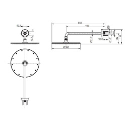 Фото Верхний душ Toto DBX113CAMRVE