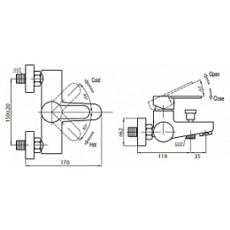 Смеситель для ванны Cezares Laconico VD-01
