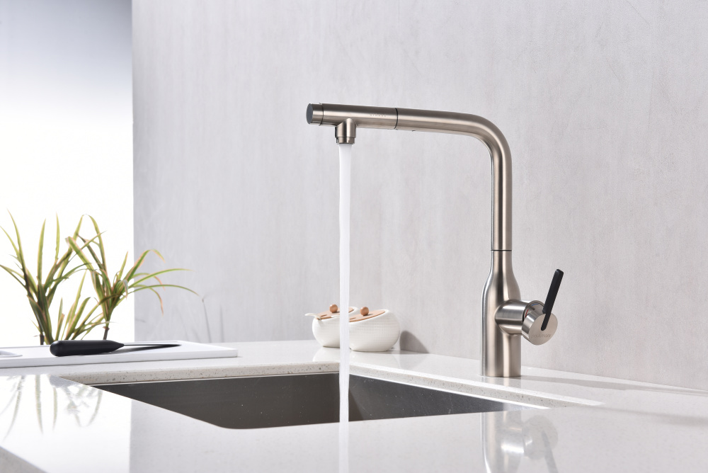 Смеситель для кухни Paulmark Viper (Vi213105-NI) никель