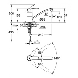 Grohe Eurostyle Cosmopolitan 33977002 Смеситель для кухни стандартный